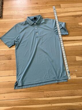 Men's Dunning Golf Blue Short-Sleeve Performance Polo